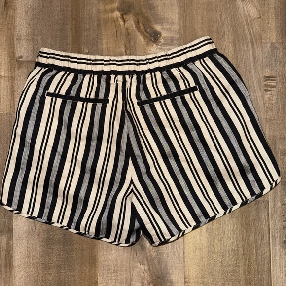 Madewell NWT Linen Evelyn Striped Black & Tan Size XS - Picture 9 of 10